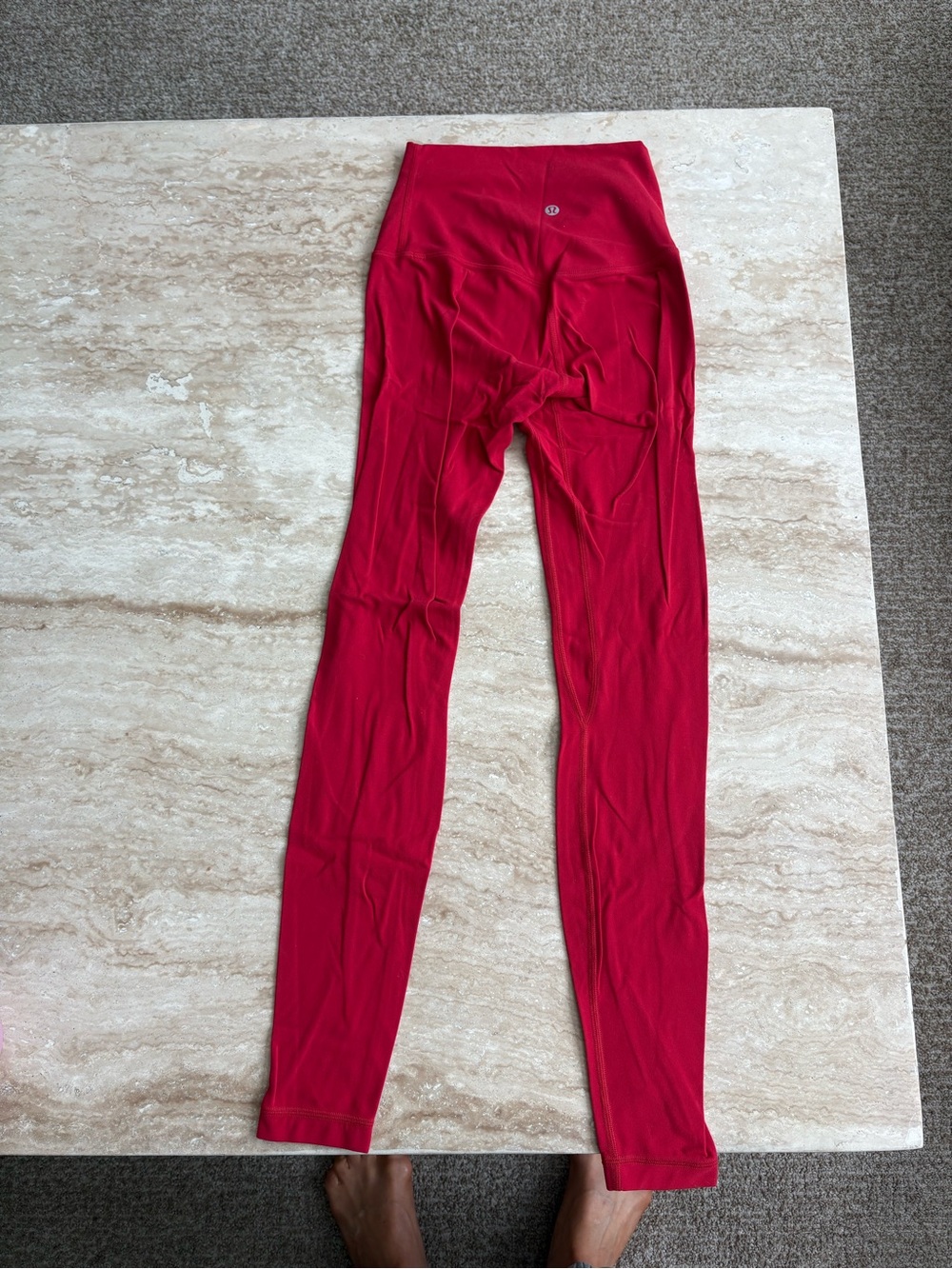 lululemon athletica Red Full-Length Athletic Leggings